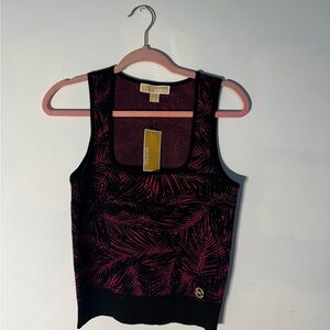 Michael Kors Black and Pink Women's Top